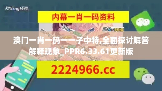 澳門(mén)一肖一碼一一子中特,全面探討解答解釋現(xiàn)象_PPR6.33.61更新版