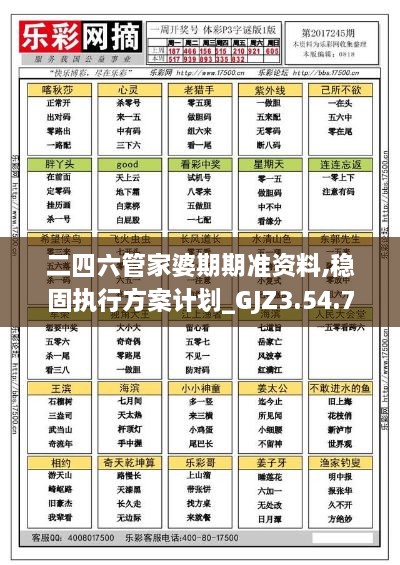 二四六管家婆期期準資料,穩(wěn)固執(zhí)行方案計劃_GJZ3.54.78編程版