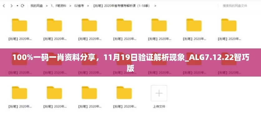 100%一碼一肖資料分享，11月19日驗(yàn)證解析現(xiàn)象_ALG7.12.22智巧版
