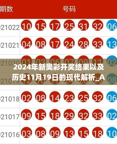 2024年新奧彩開獎(jiǎng)結(jié)果以及歷史11月19日的現(xiàn)代解析_ABW6.25.82智能版