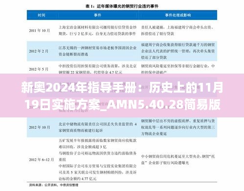 新奧2024年指導(dǎo)手冊：歷史上的11月19日實施方案_AMN5.40.28簡易版