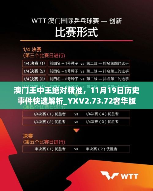 澳門王中王絕對(duì)精準(zhǔn)，11月19日歷史事件快速解析_YXV2.73.72奢華版