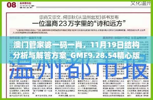 澳門管家婆一碼一肖，11月19日結(jié)構(gòu)分析與解答方案_GMF9.28.54精心版