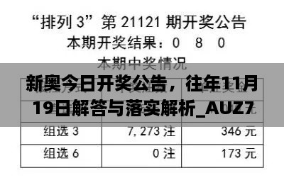 新奧今日開(kāi)獎(jiǎng)公告，往年11月19日解答與落實(shí)解析_AUZ7.74.92夢(mèng)想版