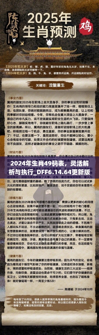 2024年生肖49碼表，靈活解析與執(zhí)行_DFF6.14.64更新版