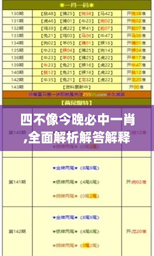 四不像今晚必中一肖,全面解析解答解釋問題_影音版REK3.72