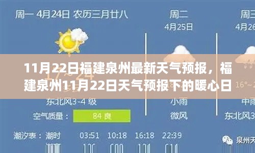 福建泉州11月22日天氣預(yù)報(bào)下的暖心日常概況