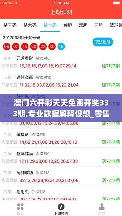 澳門六開彩天天免費開獎333期,專業(yè)數據解釋設想_零售版ZAQ11.63