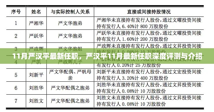 嚴漢平最新任職深度解析與介紹，揭秘其11月新職務(wù)的機遇與挑戰(zhàn)