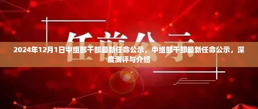 中組部干部最新任命公示深度測評與介紹，2024年任命名單揭曉