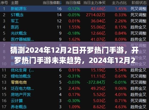 2024年12月2日開羅手游趨勢(shì)預(yù)測(cè)，熱門手游及未來走向猜想