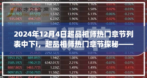 超品相師熱門章節(jié)探秘，以時(shí)間軸揭秘神秘力量（2024年12月4日中心）