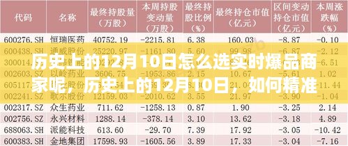 歷史上的12月10日，如何精準(zhǔn)選擇實(shí)時(shí)爆品商家策略揭秘？