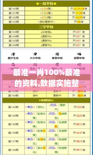 最準(zhǔn)一肖100%最準(zhǔn)的資料,數(shù)據(jù)實(shí)施整合方案_Deluxe3.647