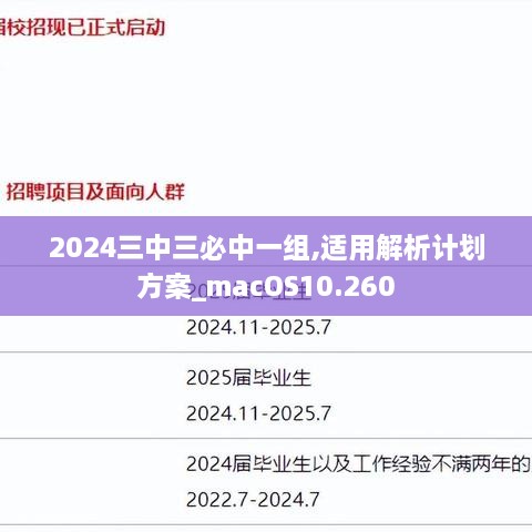 2024三中三必中一組,適用解析計劃方案_macOS10.260