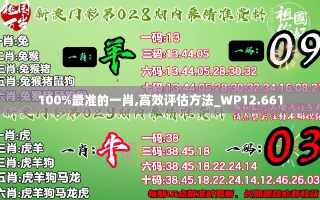 100%最準的一肖,高效評估方法_WP12.661