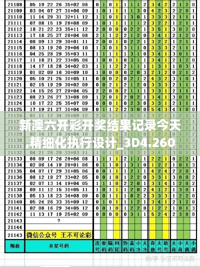 新澳六開彩開獎結(jié)果記錄今天,精細化執(zhí)行設(shè)計_3D4.260