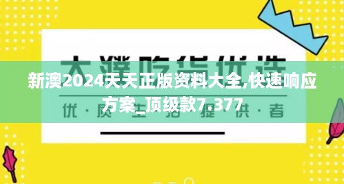 新澳2024天天正版資料大全,快速響應(yīng)方案_頂級(jí)款7.377