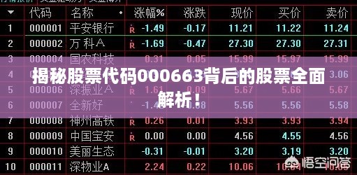 揭秘股票代碼000663背后的股票全面解析！