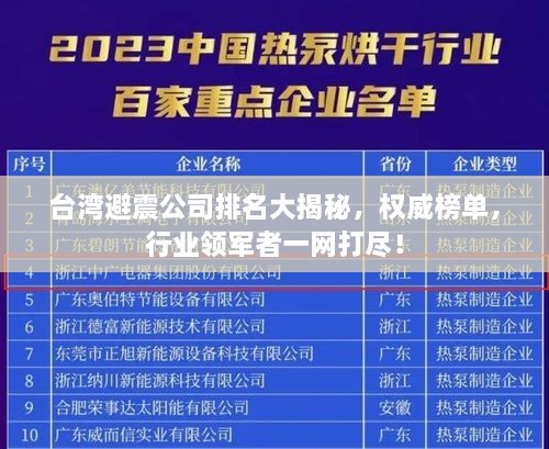 臺(tái)灣避震公司排名大揭秘，權(quán)威榜單，行業(yè)領(lǐng)軍者一網(wǎng)打盡！