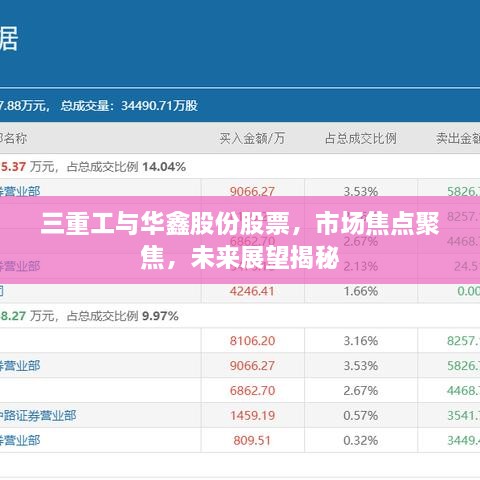 三重工與華鑫股份股票，市場焦點(diǎn)聚焦，未來展望揭秘