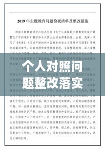 個人對照問題整改落實(shí)，個人對照材料整改措施念 